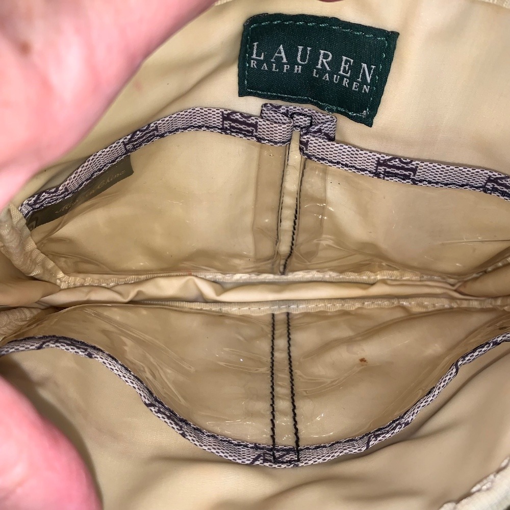 Lauren Ralph Lauren Monogram‎ Pouch Cosmetic Bag Travel Accessory Small - Picture 8 of 8